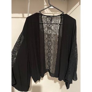 Forever 21 black lace cardigan